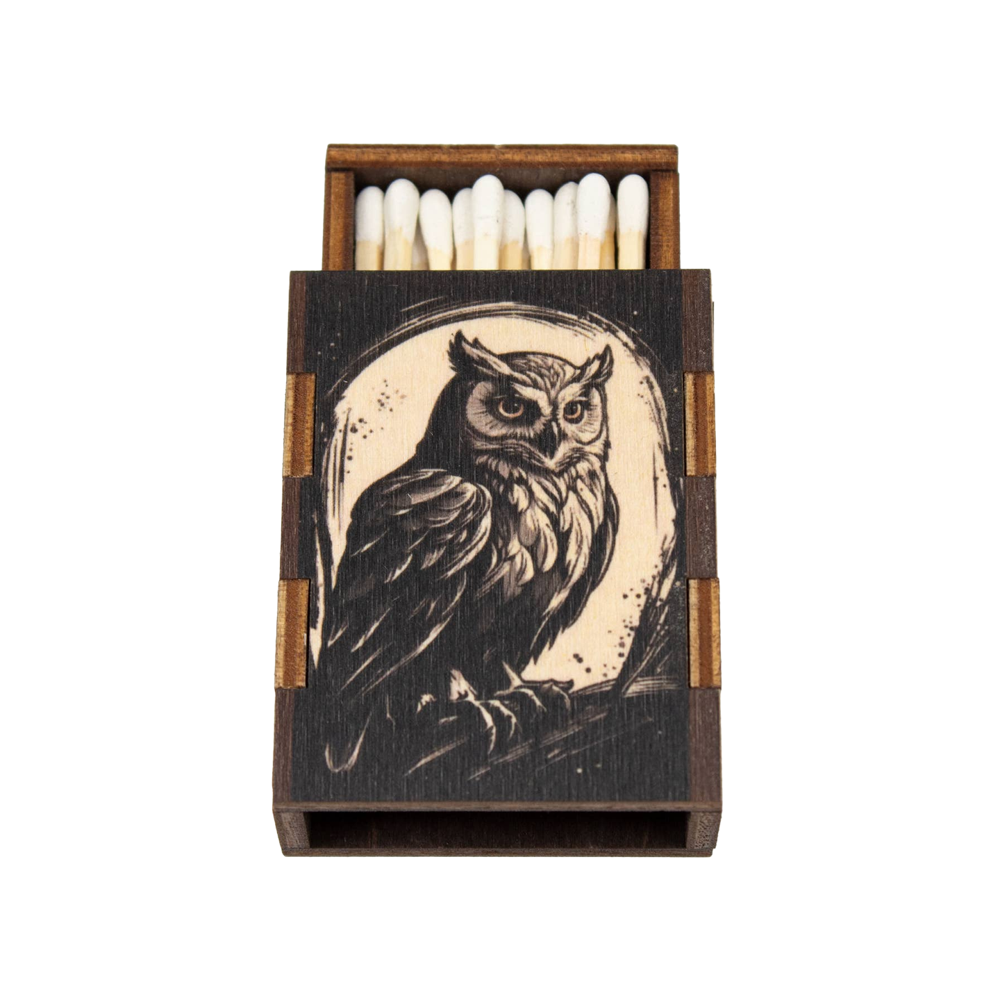 Owl Wooden Box Matches