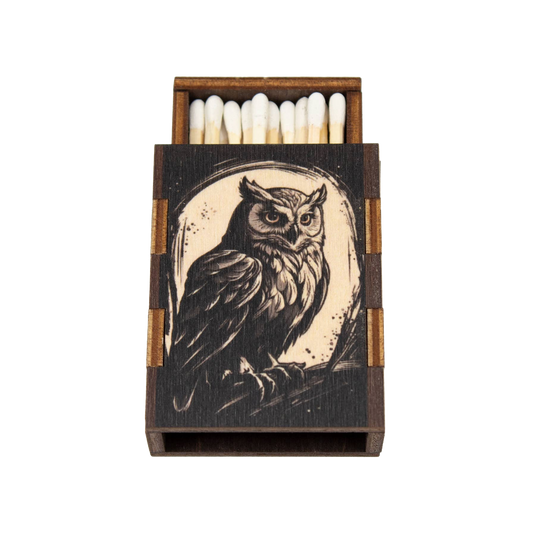 Owl Wooden Box Matches