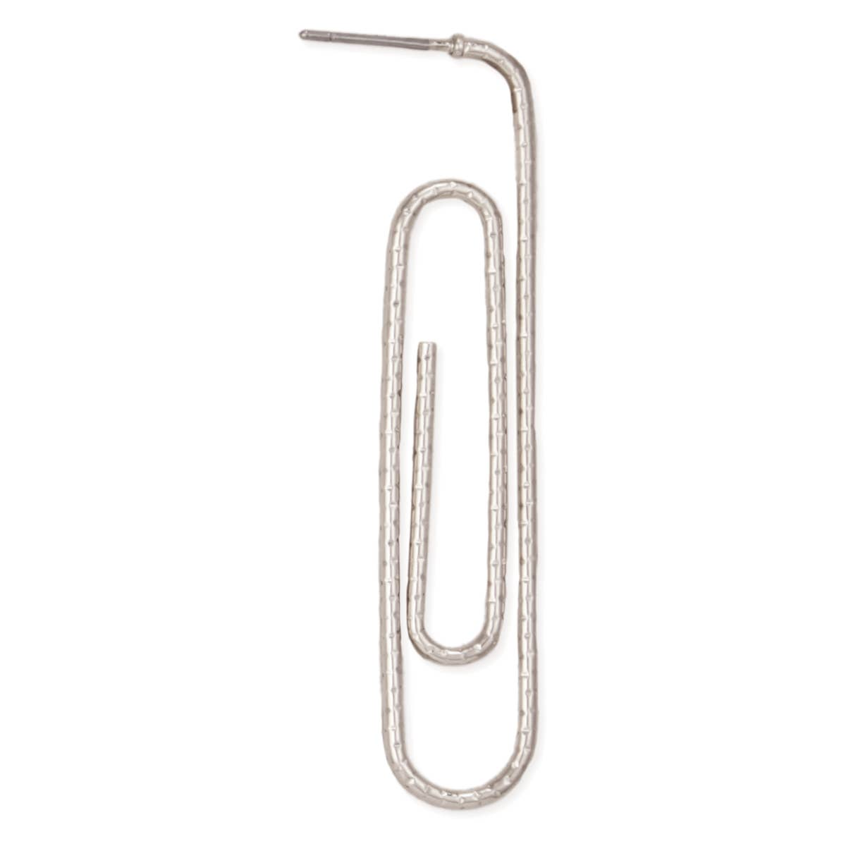 Head of the Class Silver Paperclip Dangle Earrings
