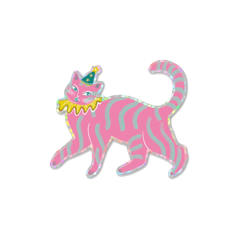Big Party Pooper Cat Sticker