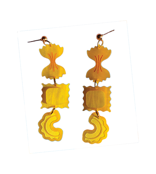 Pasta Trio Dangle Earrings