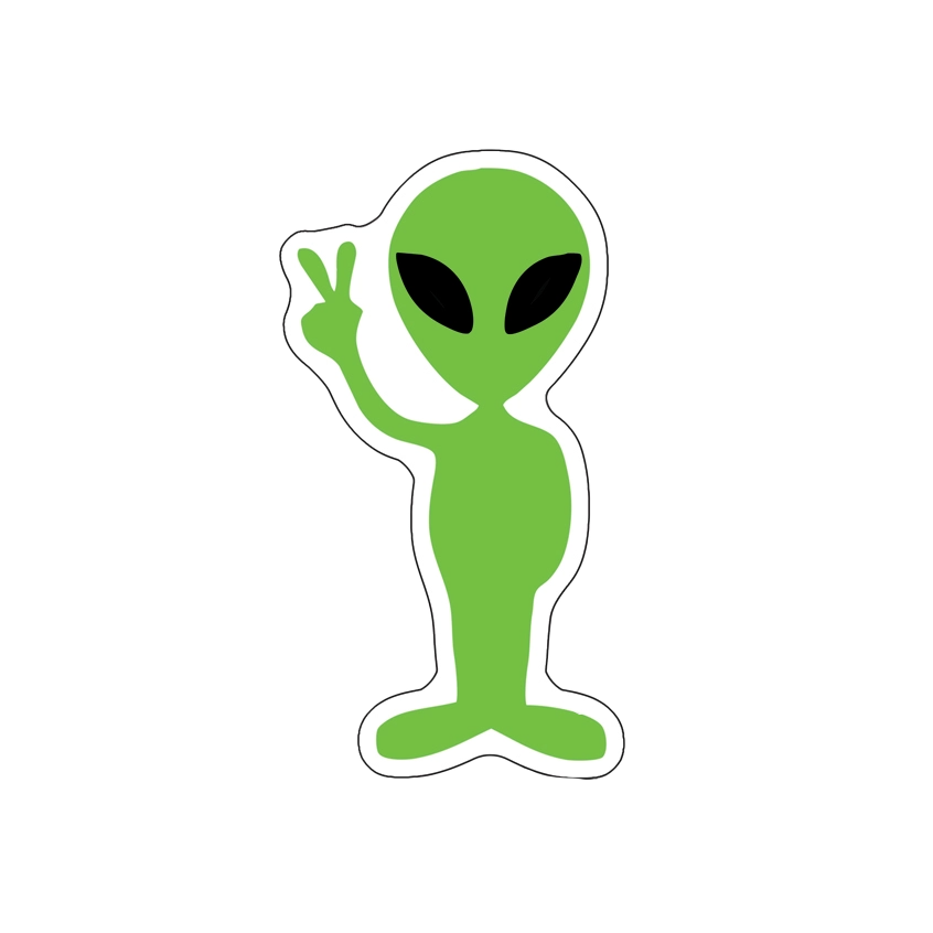 Peace Alien Sticker