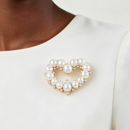 Bejeweled Heart Brooch