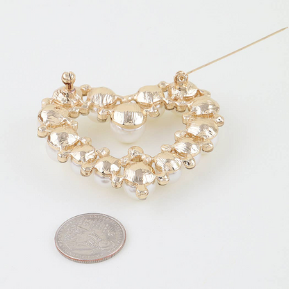 Bejeweled Heart Brooch