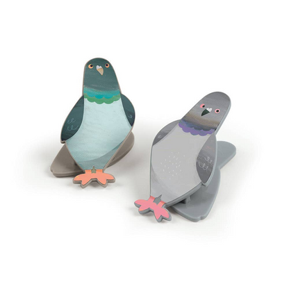 Peckish Pigeon Bag Clips Set of 4
