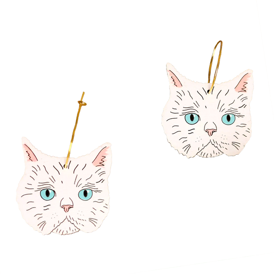 Persian Cat Dangle Earrings