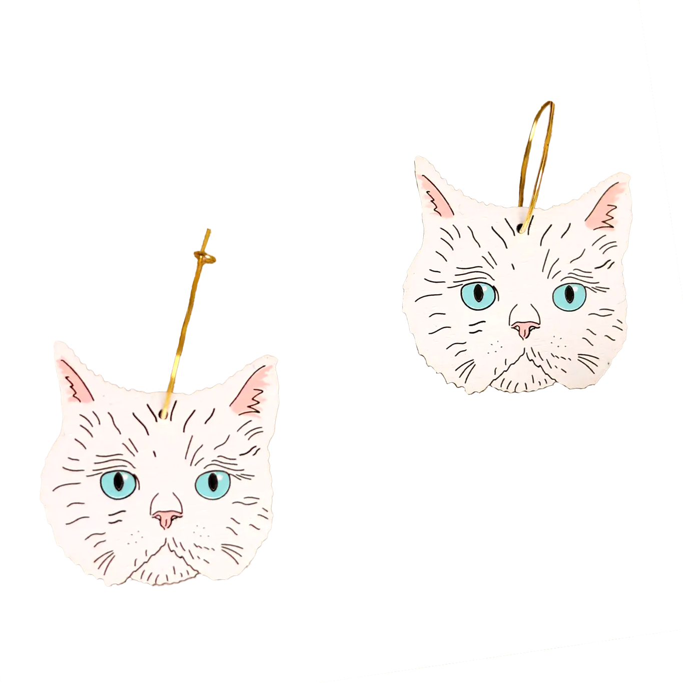 Persian Cat Dangle Earrings