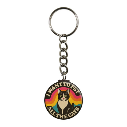 I Want to Pet All the Cats Keychain