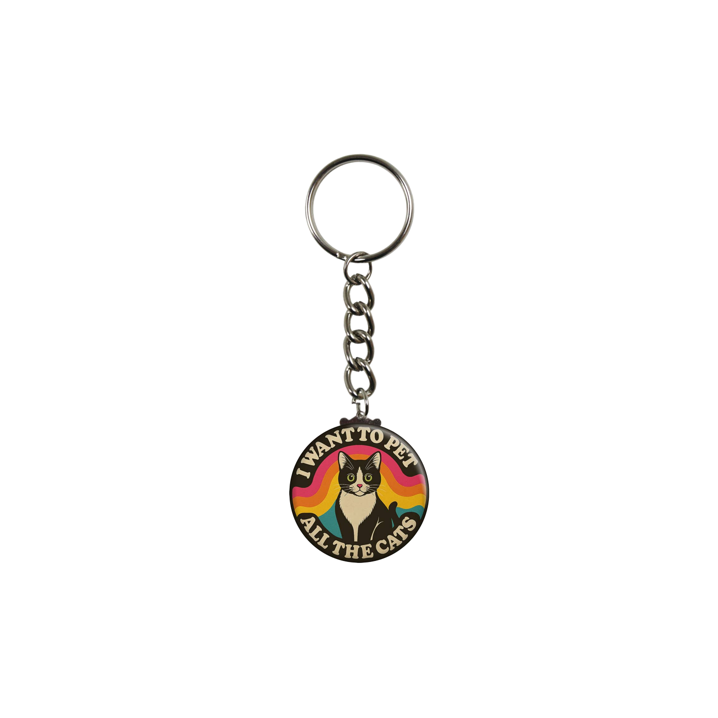 I Want to Pet All the Cats Keychain
