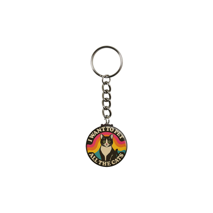 I Want to Pet All the Cats Keychain