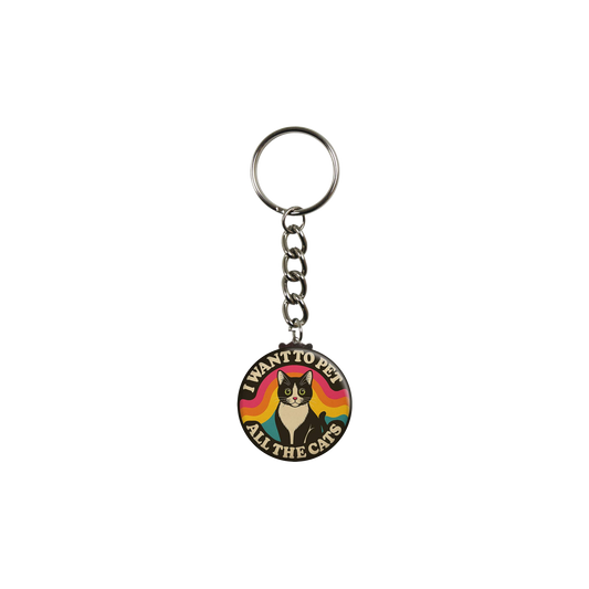 I Want to Pet All the Cats Keychain