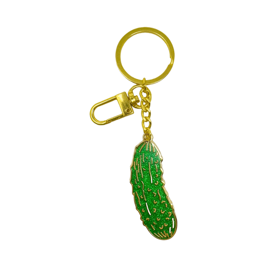 Pickle Enamel Keychain