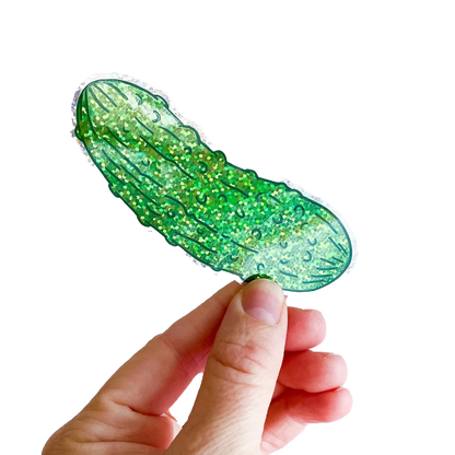 Glitter Pickle Sticker
