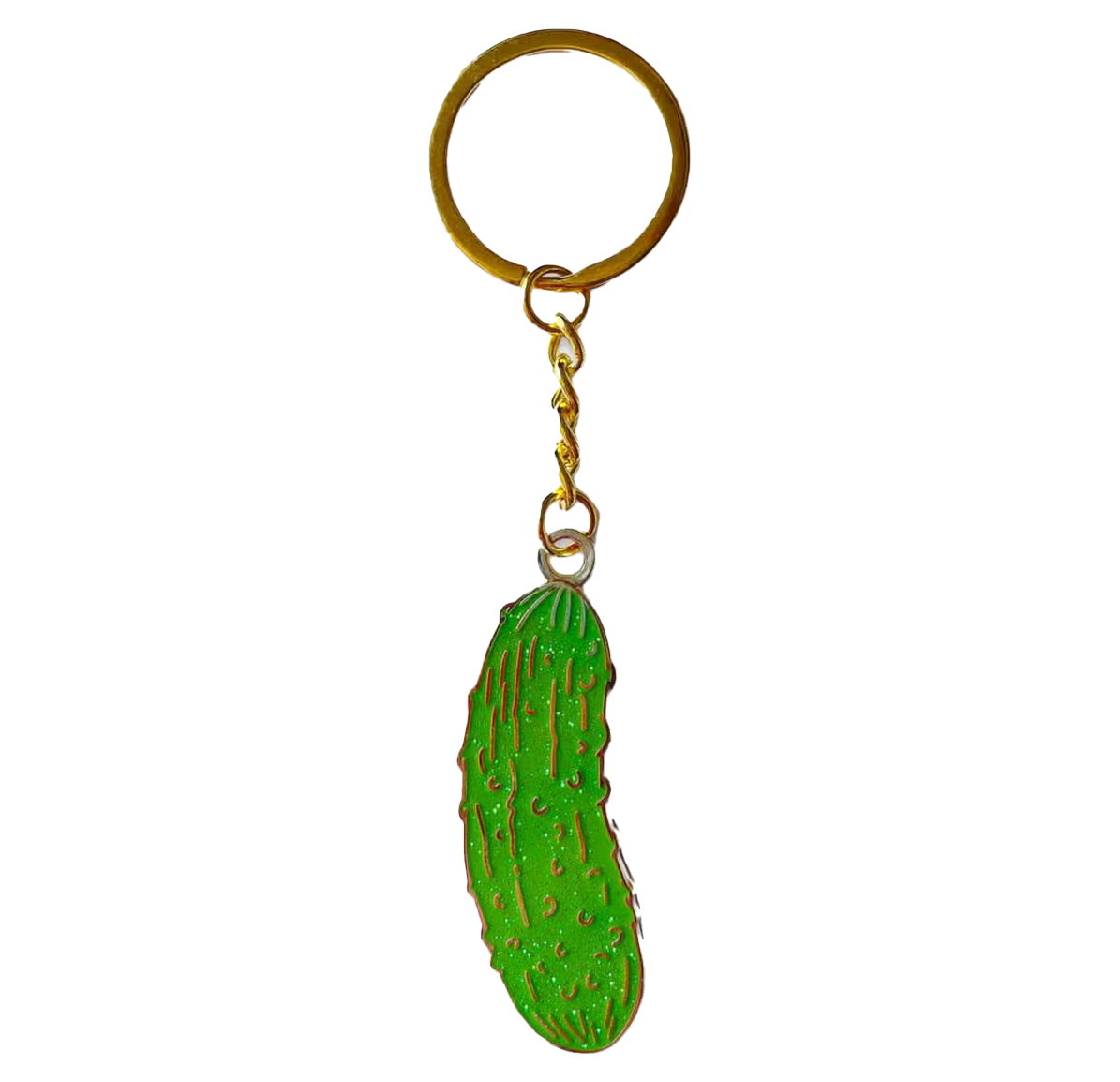 Pickle Enamel Keychain