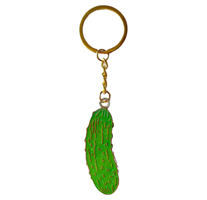 Pickle Enamel Keychain