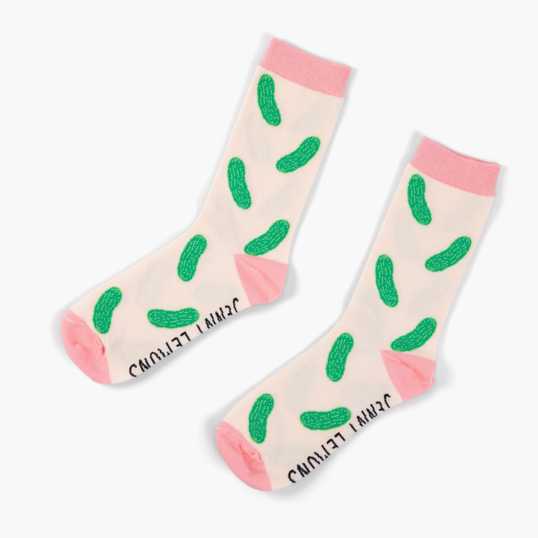 Pink Colorblock Pickle - Unisex Socks