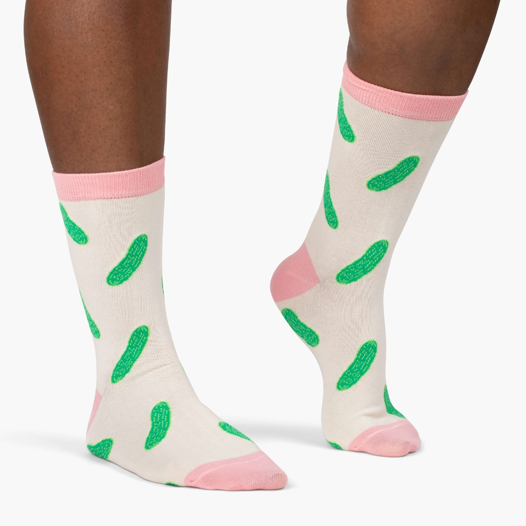 Pink Colorblock Pickle - Unisex Socks