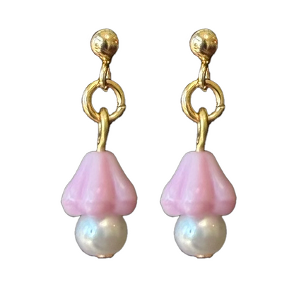 Mini Mushroom Dangle Earrings