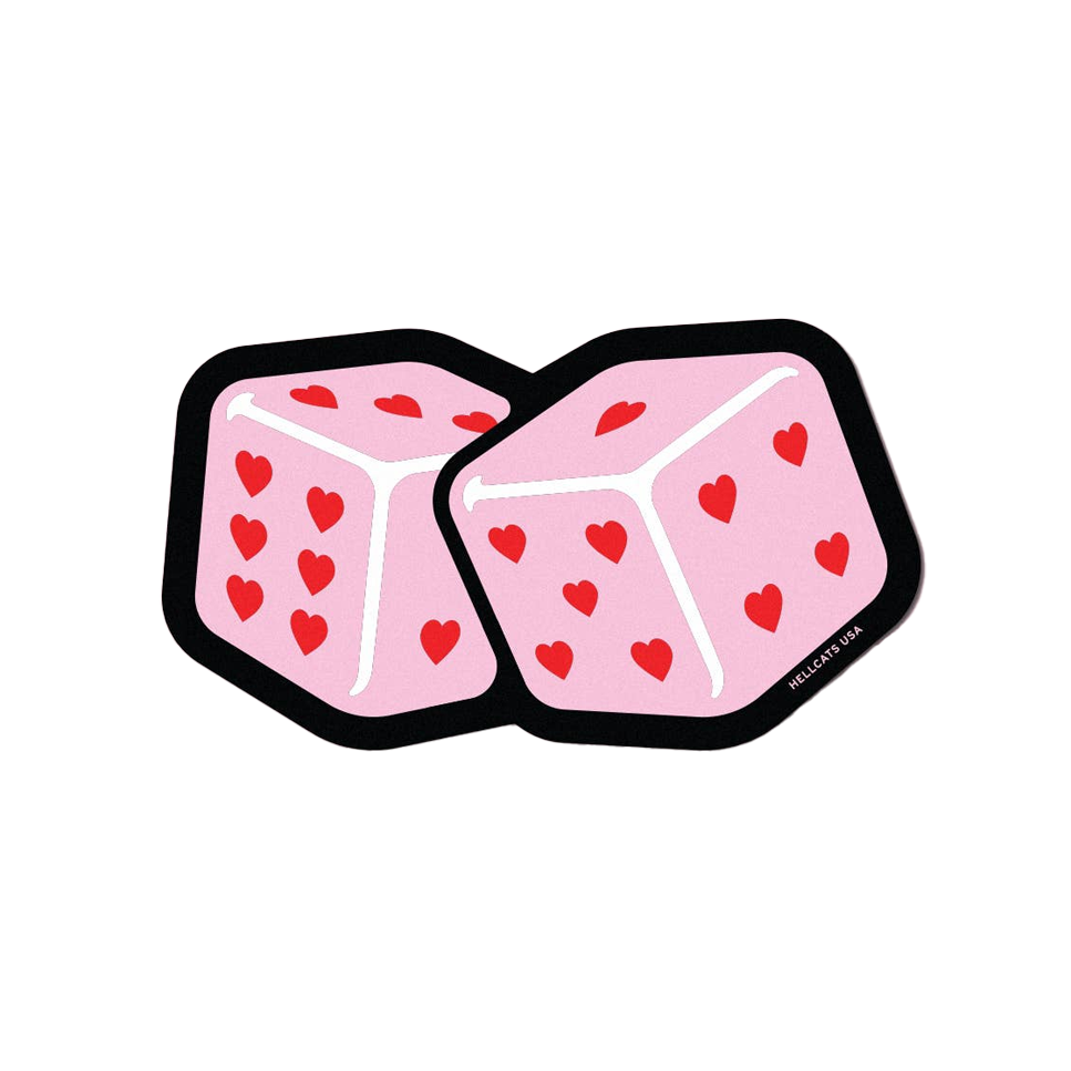 Pink Dice Sticker