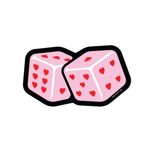 Pink Dice Sticker
