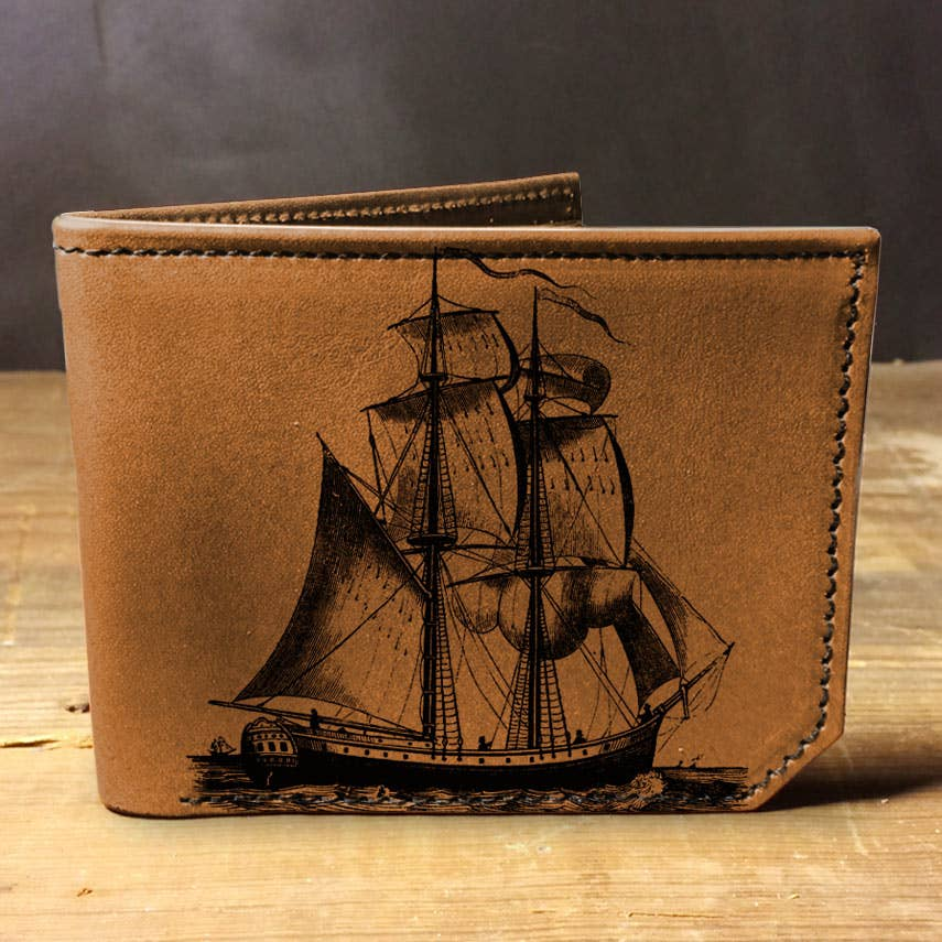 Pirate Ship - Printmaker Leather Wallet