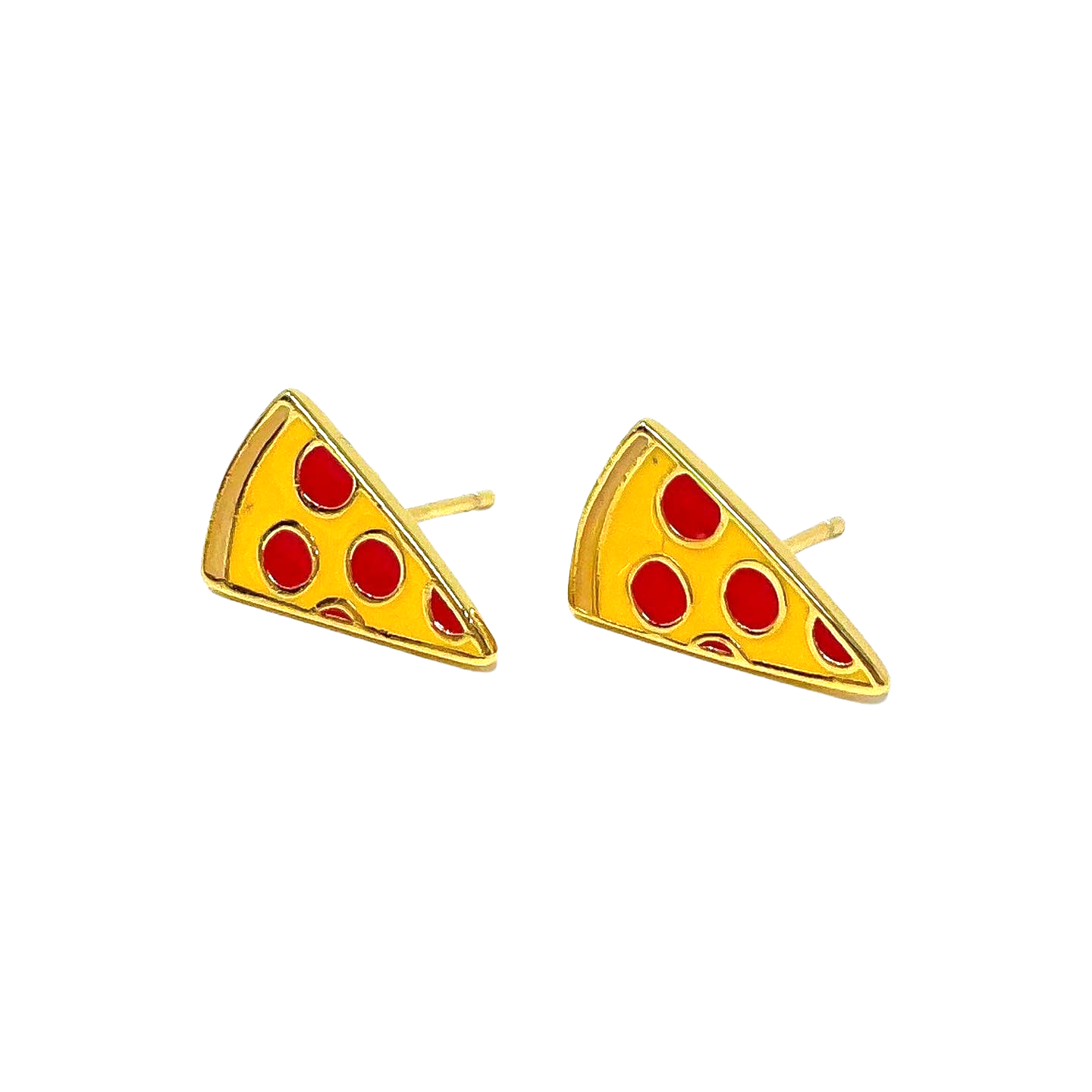 Pizza Enamel Post Earrings