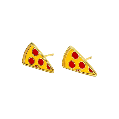 Pizza Enamel Post Earrings