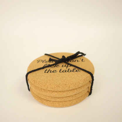 Don't Fuck Up the Table Cork Coaster