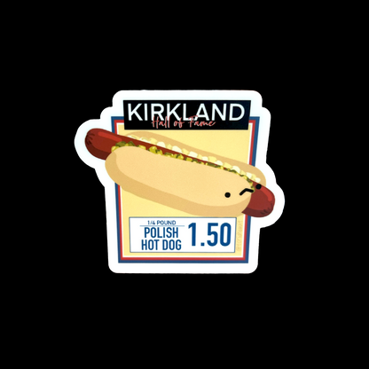 Costco Polish Hot Dog Sticker