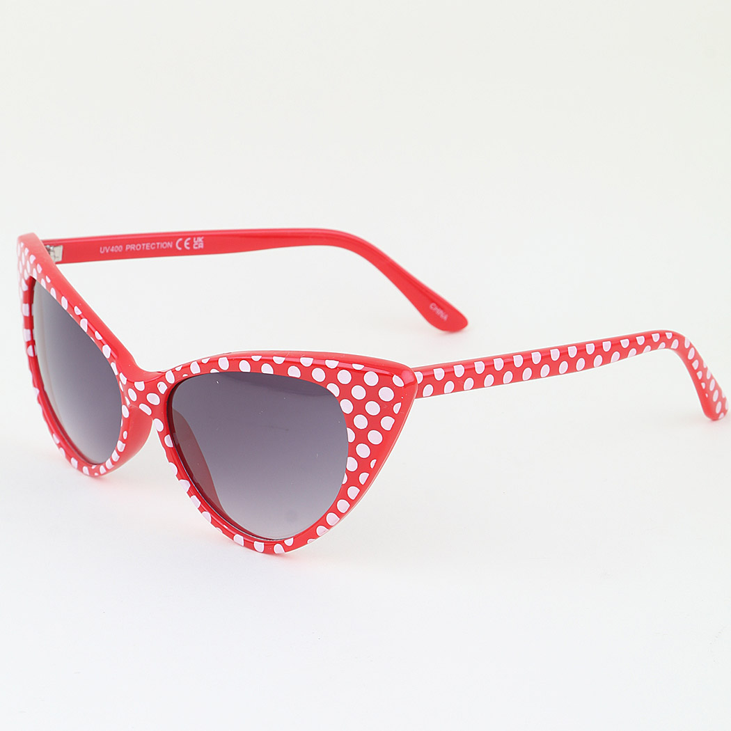 Retro Polka Dot Cateye Sunglasses