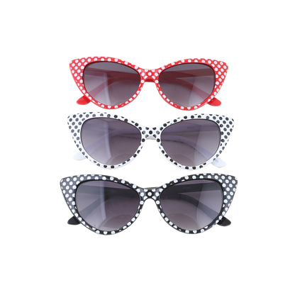 Retro Polka Dot Cateye Sunglasses