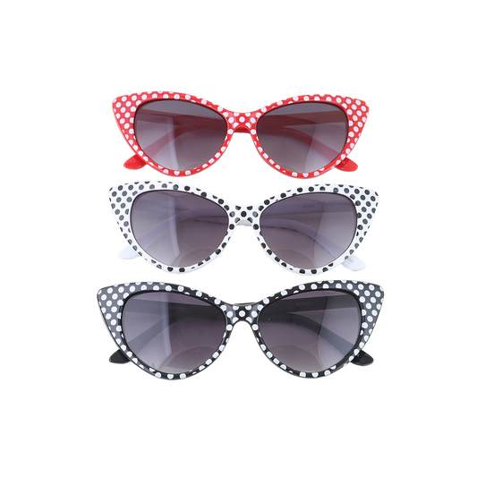 Retro Polka Dot Cateye Sunglasses