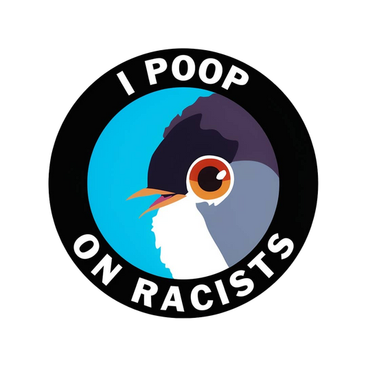 Poop on Racists Vinyl Sticker
