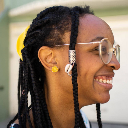 Poppy Enamel Post Earrings