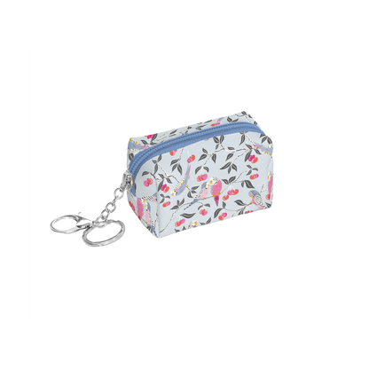 Birds In A Cherry Tree Keychain Pouch