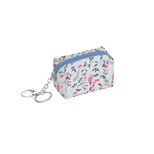 Birds In A Cherry Tree Keychain Pouch