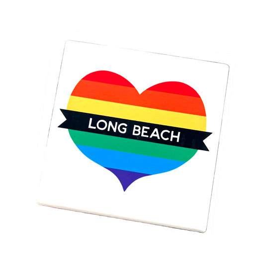 Long Beach Pride Heart Coaster