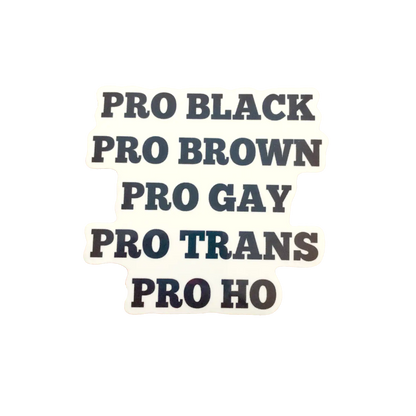 Pro Black/Brown/Gay/Trans/Ho Sticker