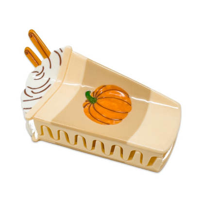 Large Pumpkin Spice Latte Hair Claw Clip