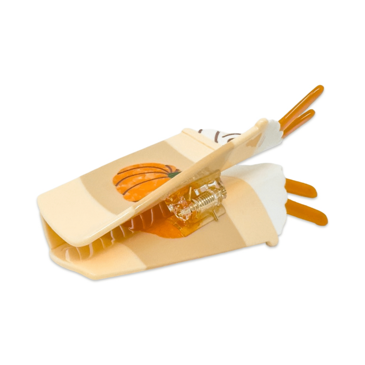 Large Pumpkin Spice Latte Hair Claw Clip