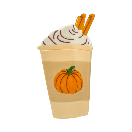 Large Pumpkin Spice Latte Hair Claw Clip