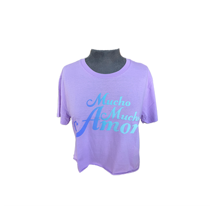 Walter Mercado Women's Purple Cropped T-Shirt