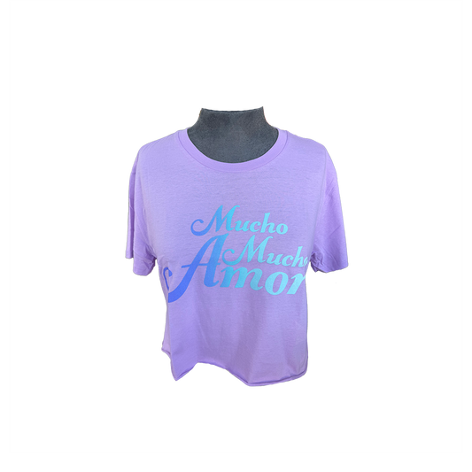 Walter Mercado Women's Purple Cropped T-Shirt