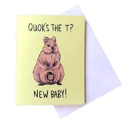 Quok's The T? New Baby! Card