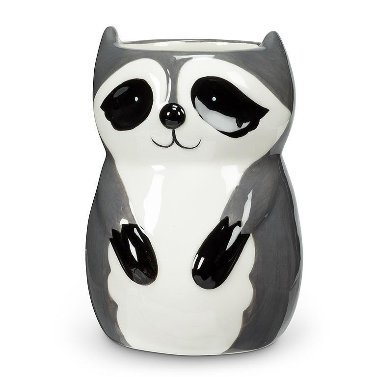 Sitting Raccoon Planter or Vase