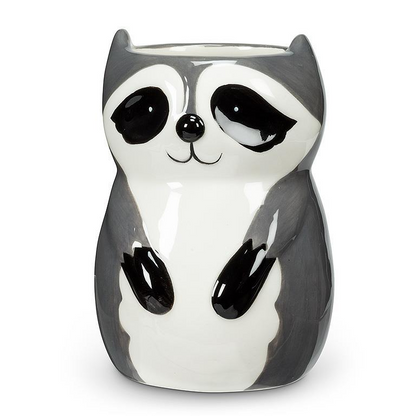 Sitting Raccoon Planter or Vase