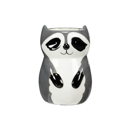 Sitting Raccoon Planter or Vase