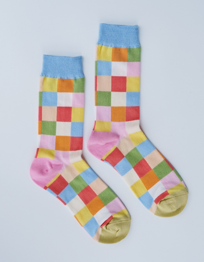 Rainbow Checker - Women's Socks