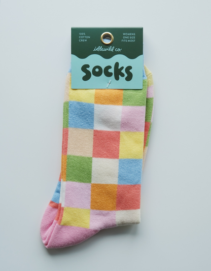 Rainbow Checker - Women's Socks