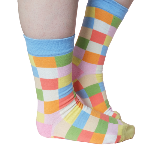 Rainbow Checker - Women's Socks